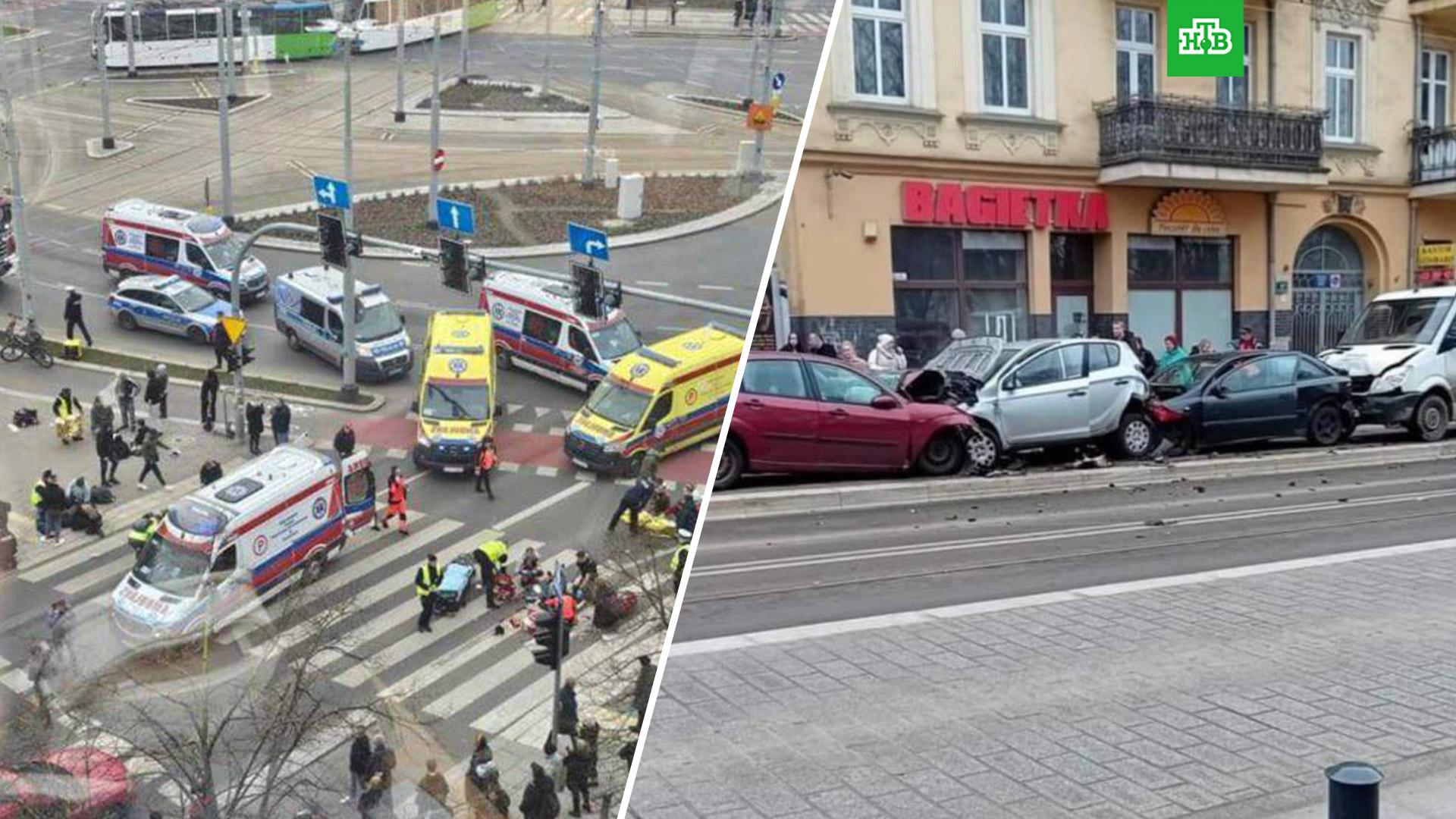 В Польше автомобиль въехал в толпу людей