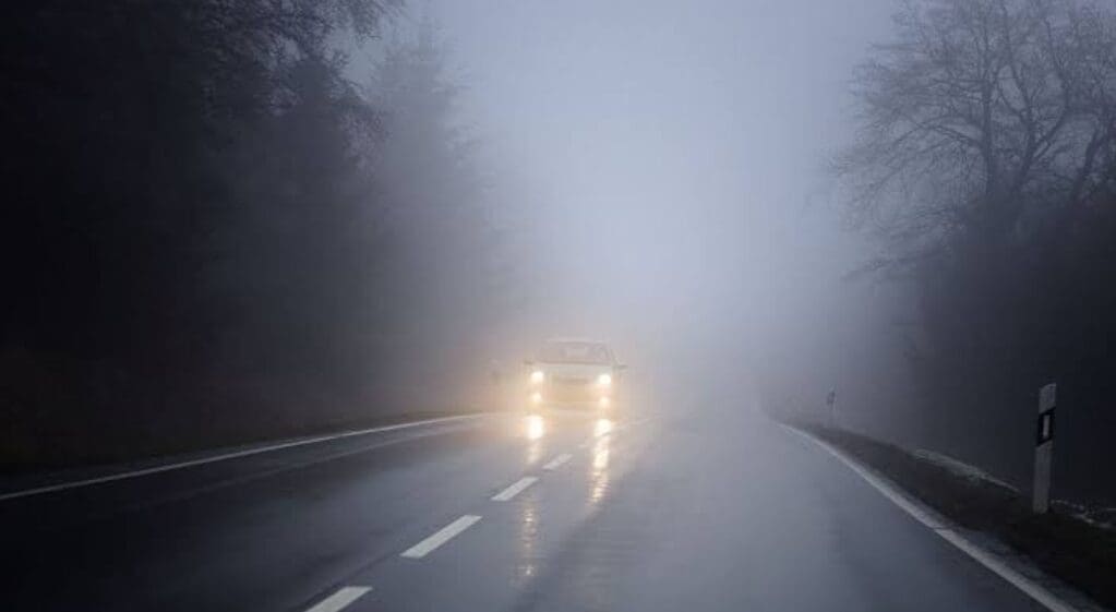 Внимание водителям: на трассе М-1 под Кондрицей густой туман